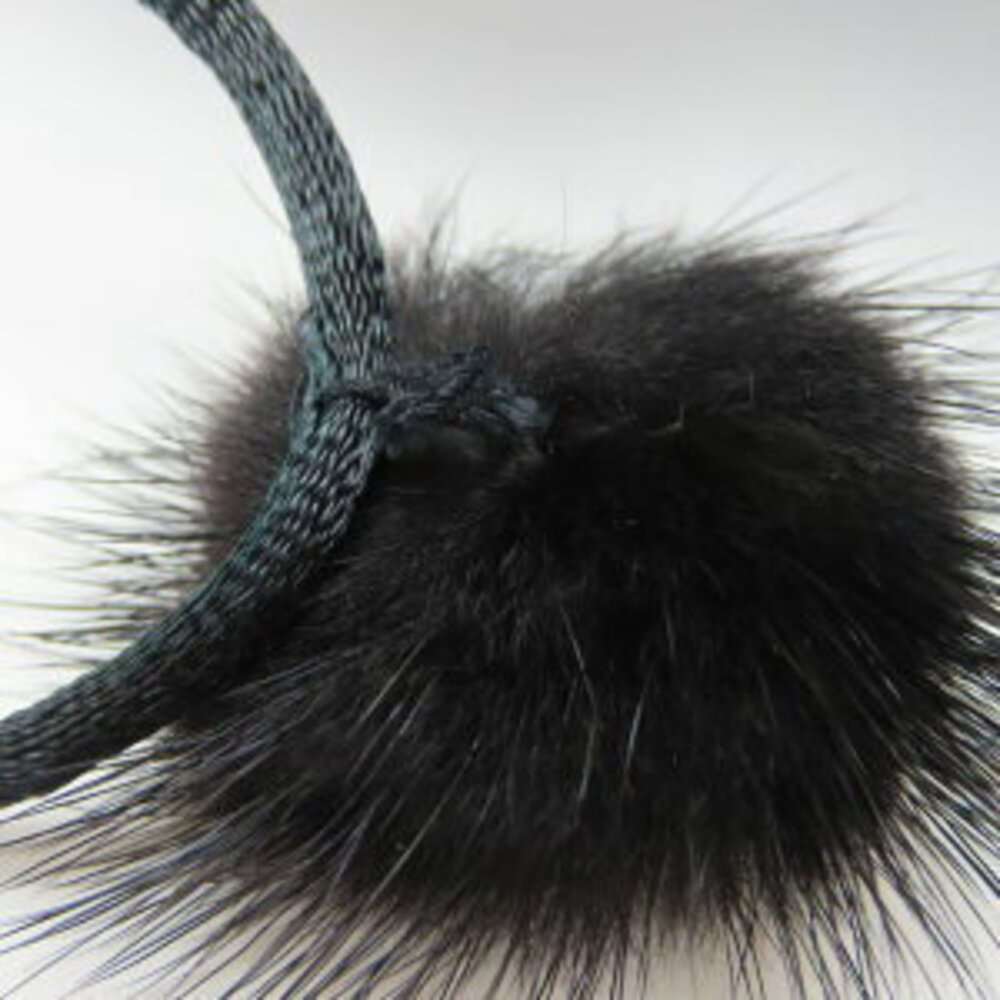 Celine Drawstring Pouch Fur Black Logo Circle - Picture 8 of 9